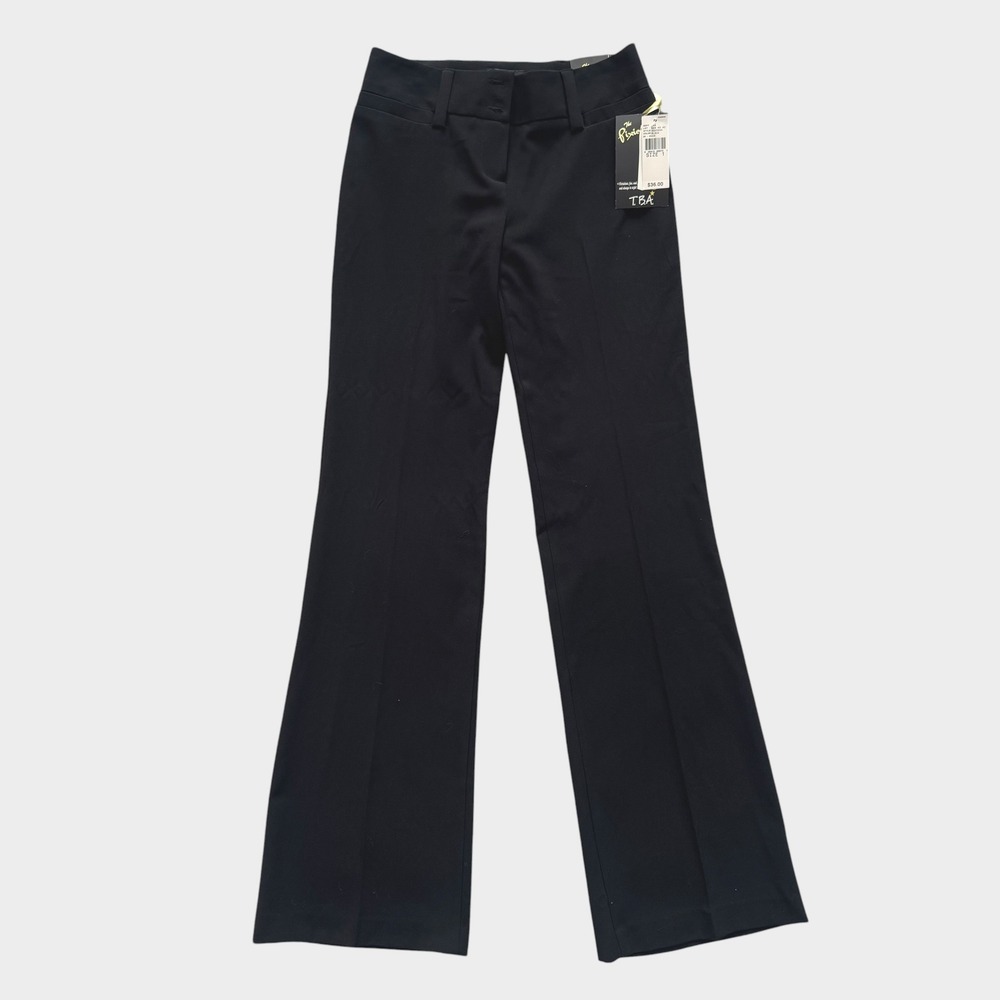 TBA Y2K NWT Pixie Black Bootcut Dress Pants Low Rise Career Tall Jr sz 1 NEW